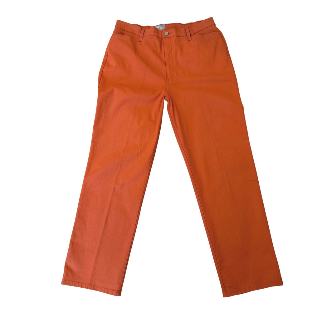 FDJ French Dressing Jeans Size 18 Orange Cotton Stretch Natural Fit Trousers